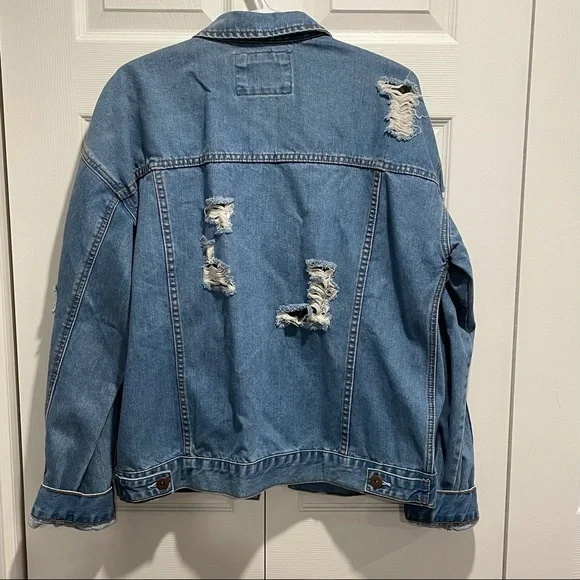 Distressed Denim Jacket - Picture 2 of 7
